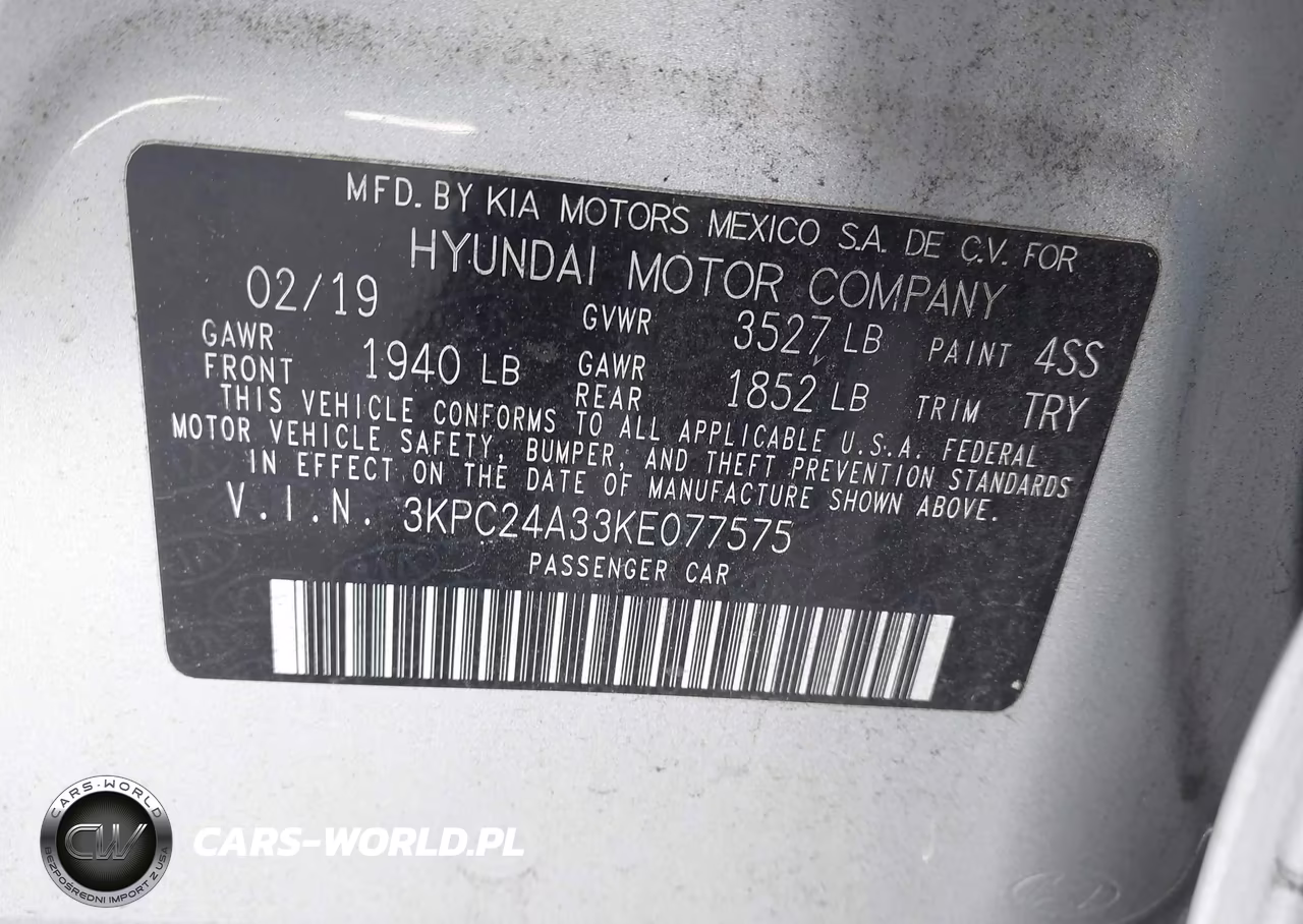 2019 Hyundai Accent Se VIN:3KPC24A33KE077575 - 9