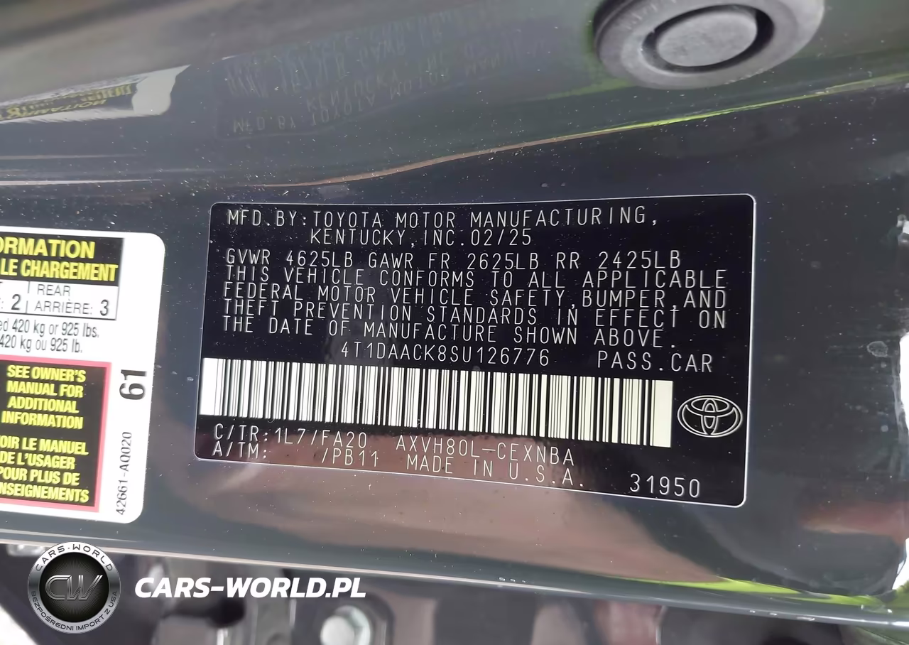 2025 Toyota Camry Le VIN:4T1DAACK8SU126776 - 9