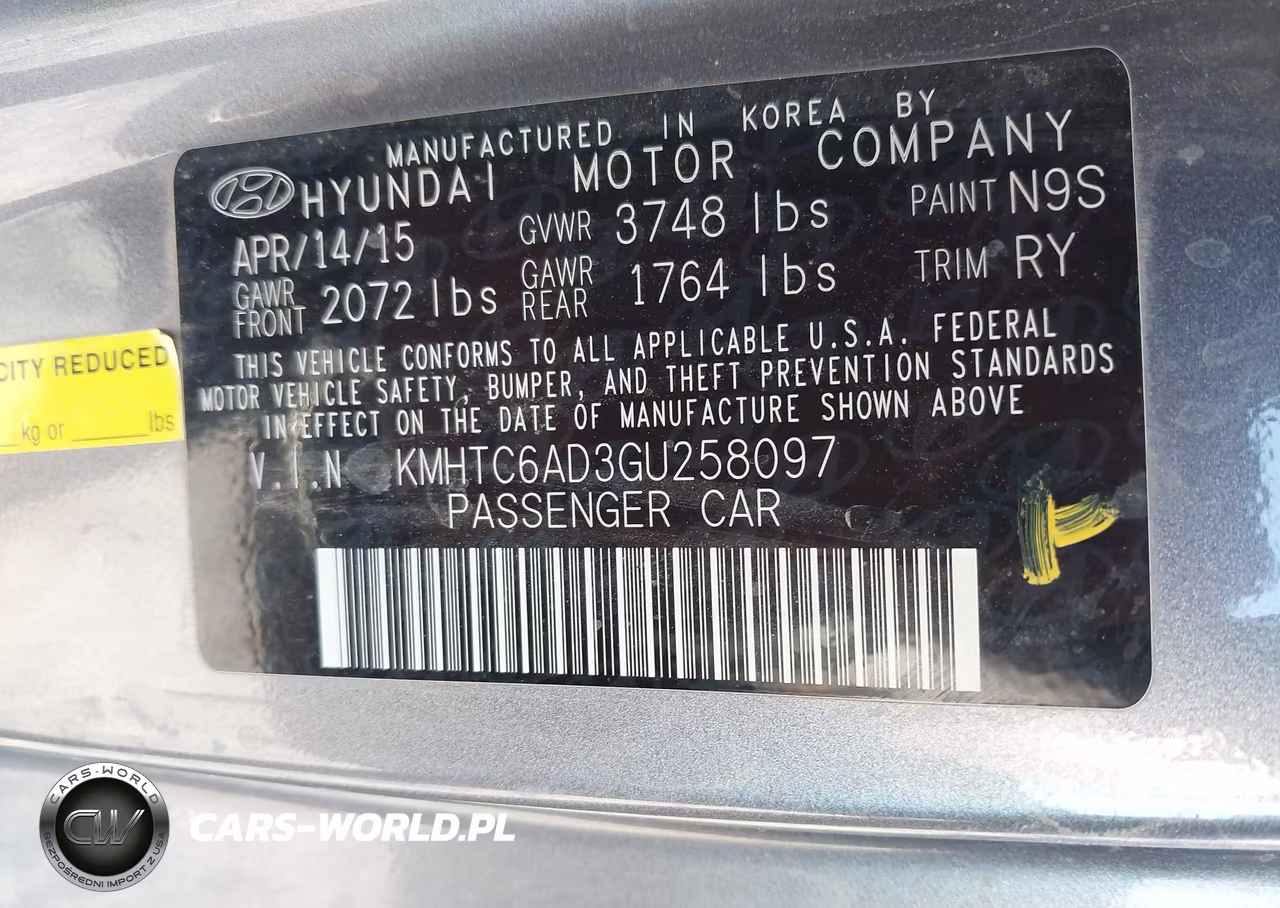 2016 Hyundai Veloster VIN:KMHTC6AD3GU258097 - 9