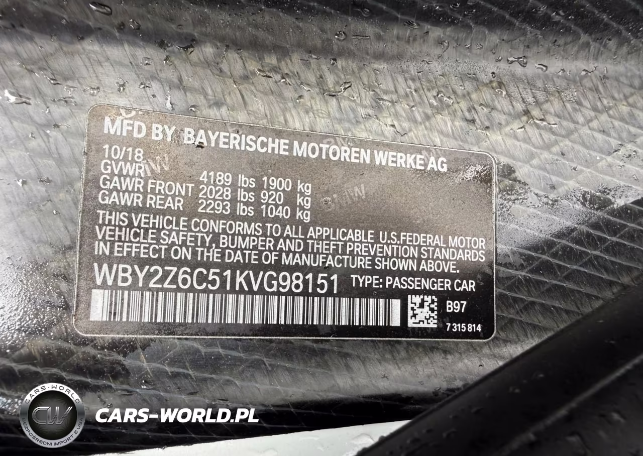 2019 BMW I8 VIN:WBY2Z6C51KVG98151 - 9