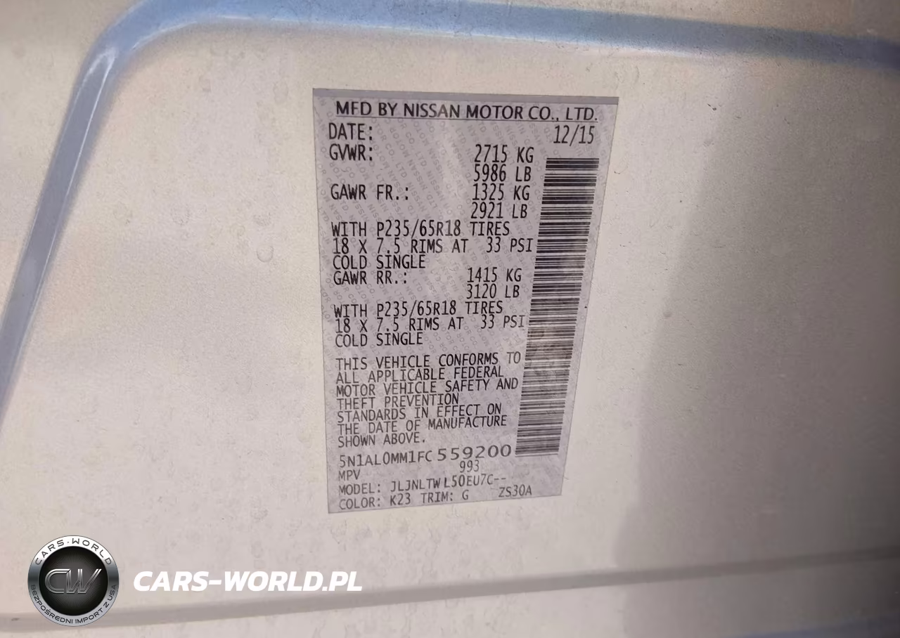 2015 Infiniti Qx60 VIN:5N1AL0MM1FC559200 - 9