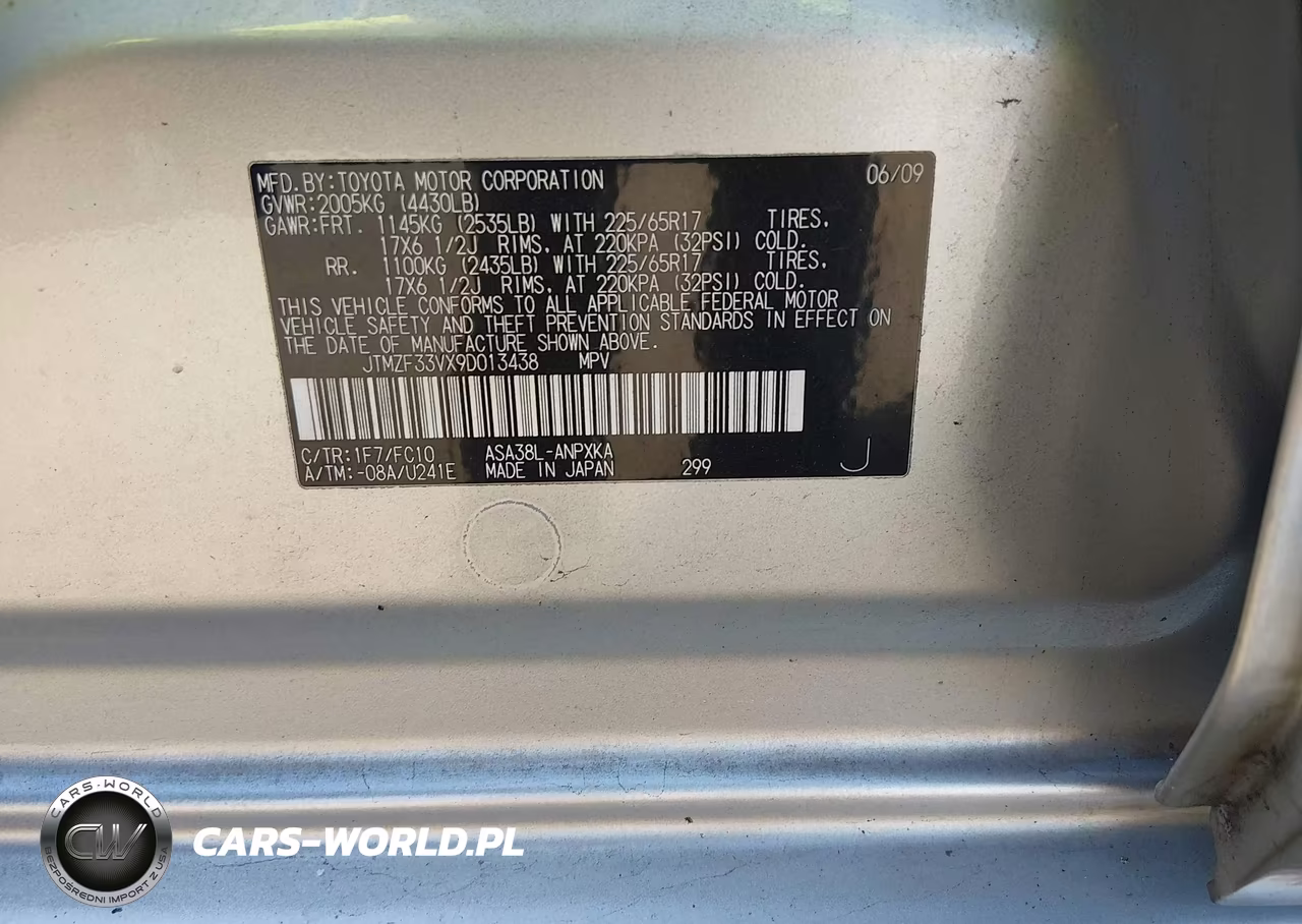 2009 Toyota Rav4 VIN:JTMZF33VX9D013438 - 9