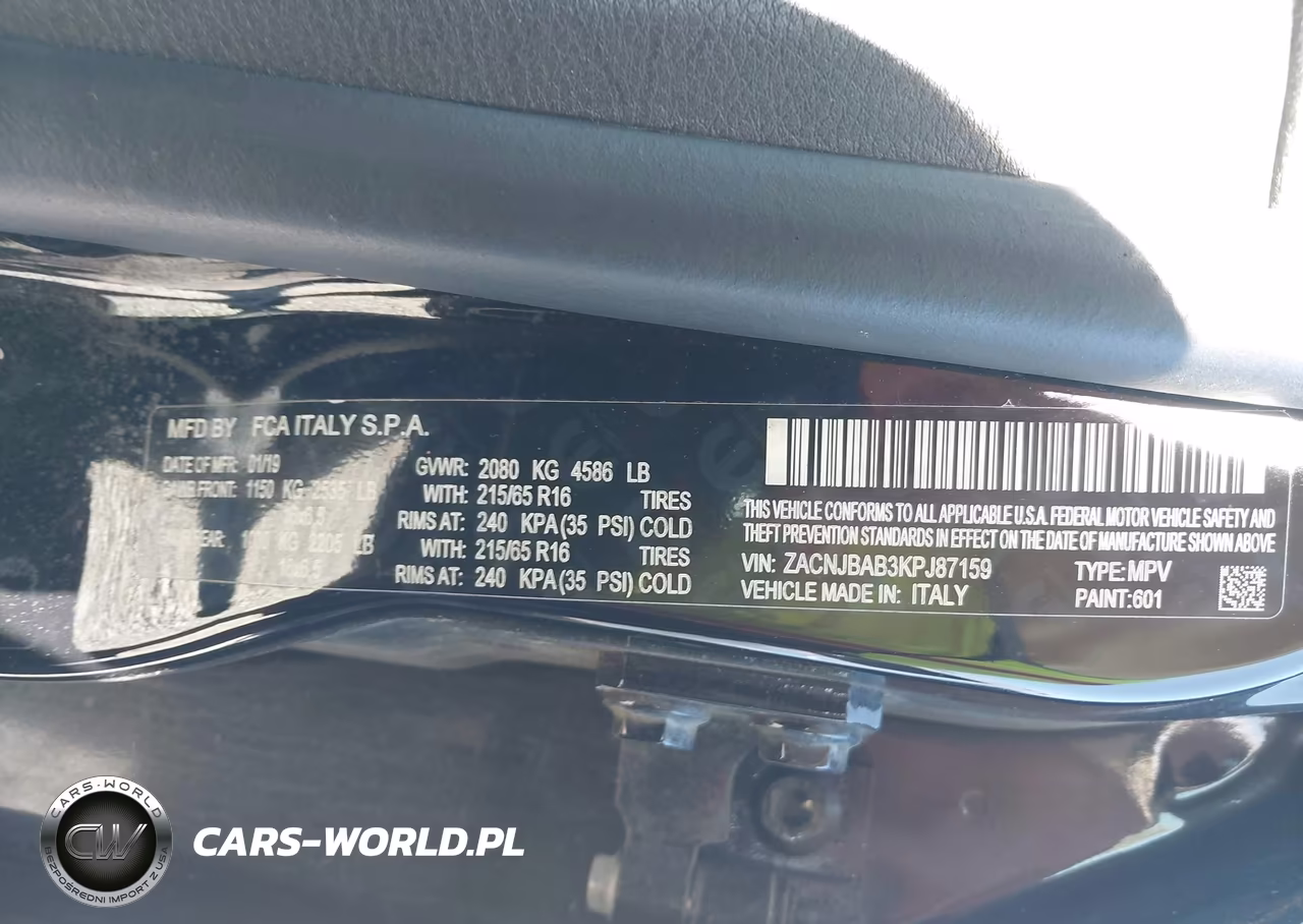 2019 Jeep Renegade Sport 4X4 VIN:ZACNJBAB3KPJ87159 - 9