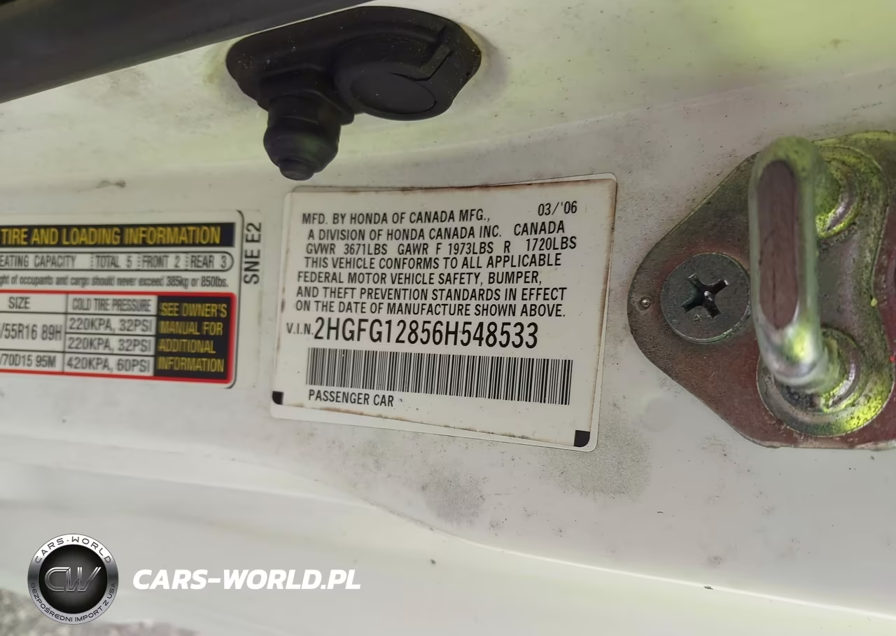 2006 Honda Civic Ex VIN:2HGFG12856H548533 - 9