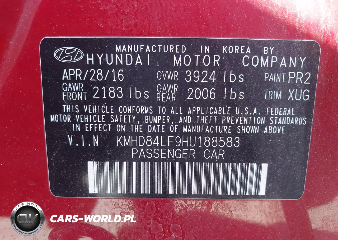 2017 Hyundai Elantra Se VIN:KMHD84LF9HU188583 - 9