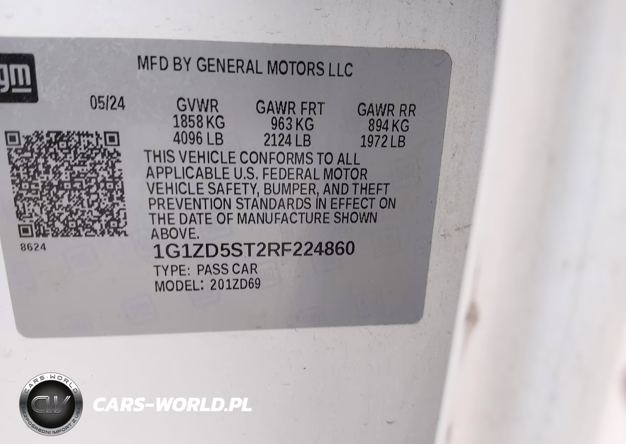 2024 Chevrolet Malibu Fwd 1Lt VIN:1G1ZD5ST2RF224860 - 9