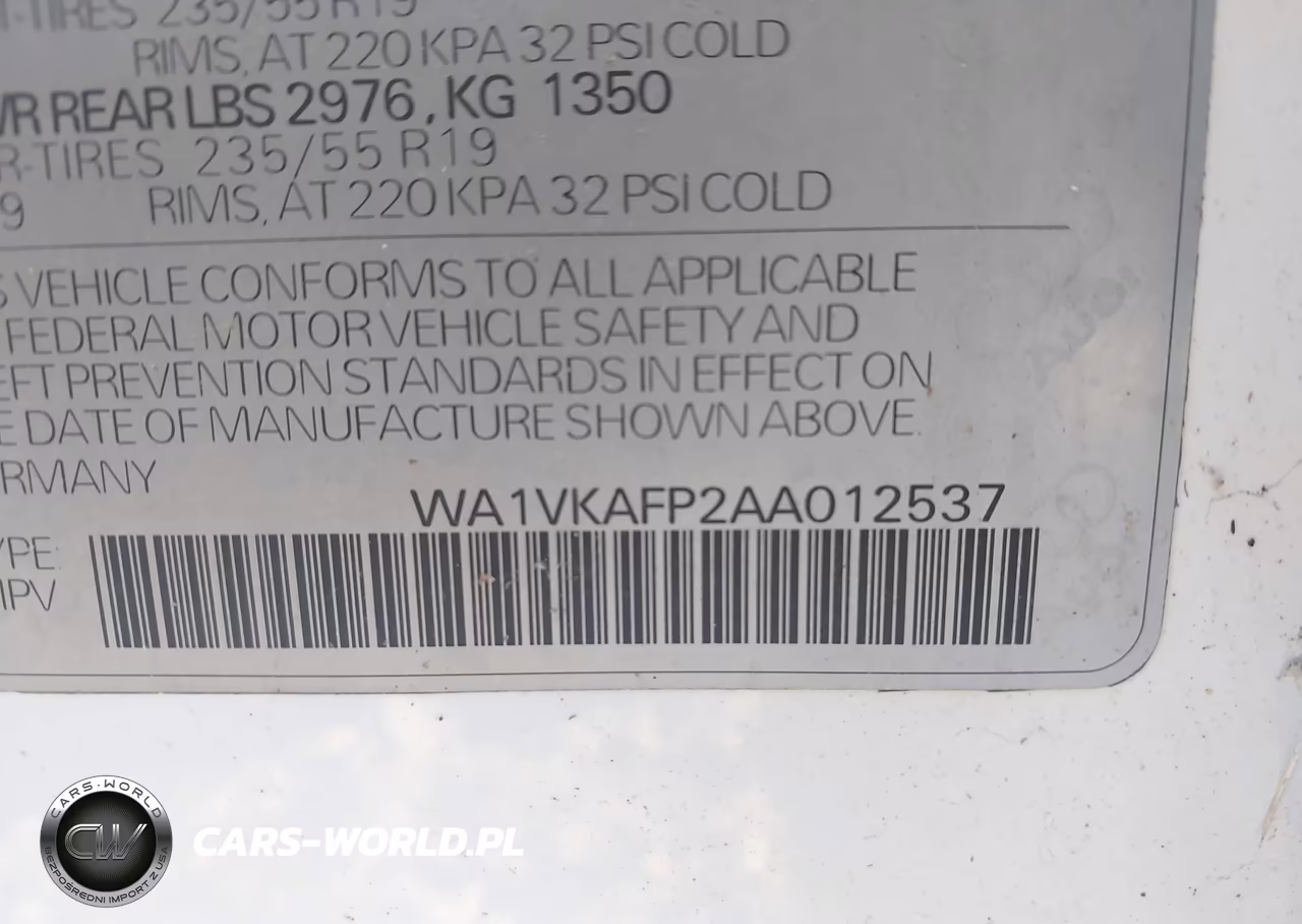 2010 Audi Q5 3.2 Premium VIN:WA1VKAFP2AA012537 - 9