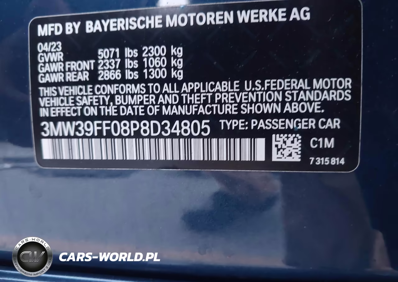 2023 BMW 330E VIN:3MW39FF08P8D34805 - 9