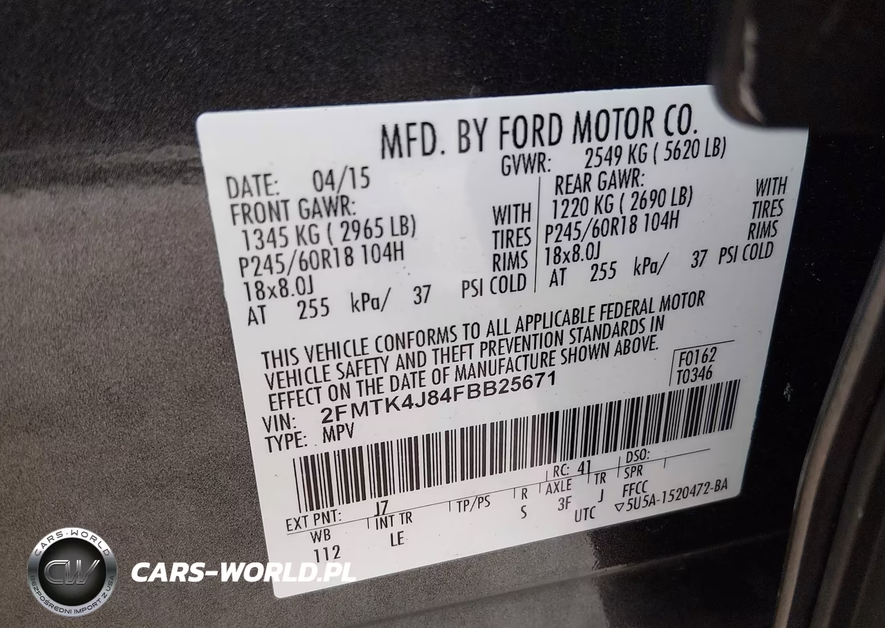 2015 Ford Edge Sel VIN:2FMTK4J84FBB25671 - 9