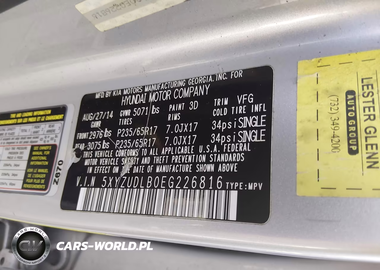 2014 Hyundai Santa Fe Sport 2.4L VIN:5XYZUDLB0EG226816 - 9