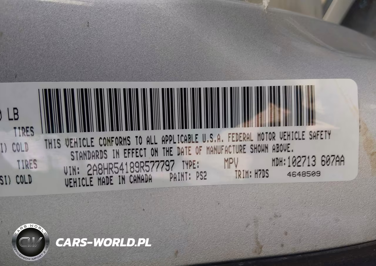 2009 Chrysler Town & Country Touring VIN:2A8HR54189R577797 - 9