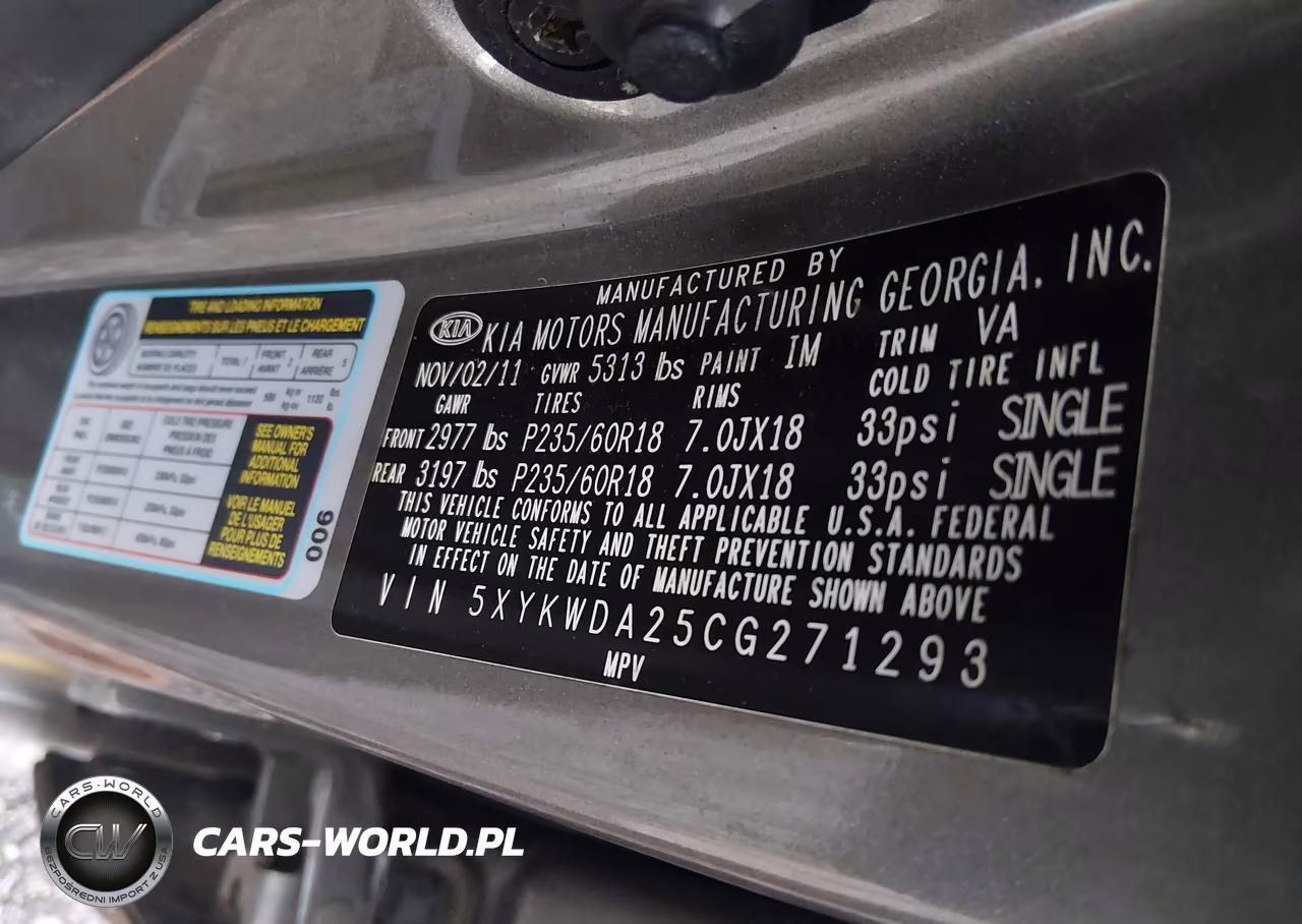 2012 Kia Sorento Sx V6 VIN:5XYKWDA25CG271293 - 9