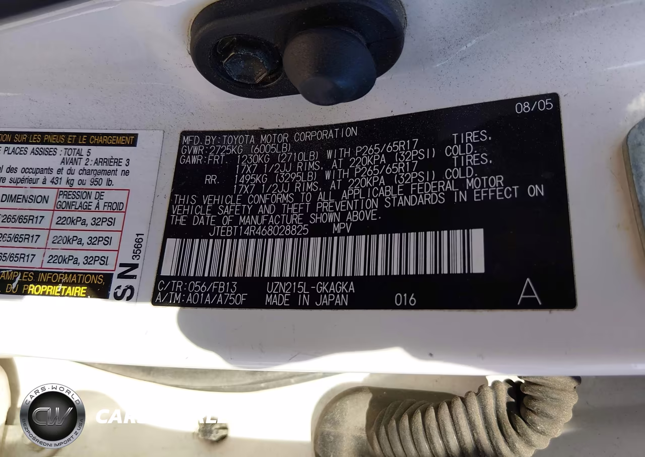 2006 Toyota 4Runner Sr5 Sport V8 VIN:JTEBT14R468028825 - 9