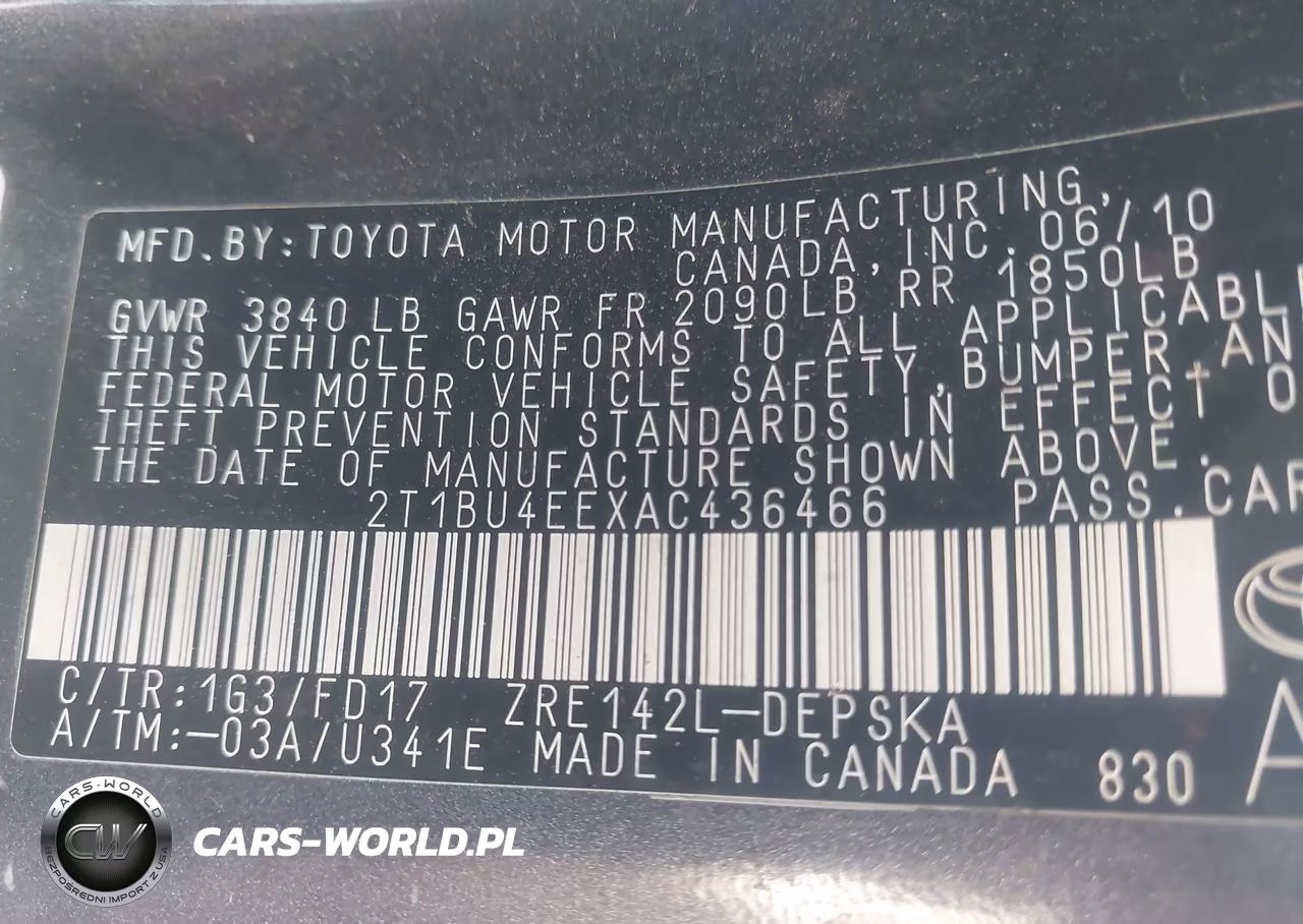 2010 Toyota Corolla S VIN:2T1BU4EEXAC436466 - 9