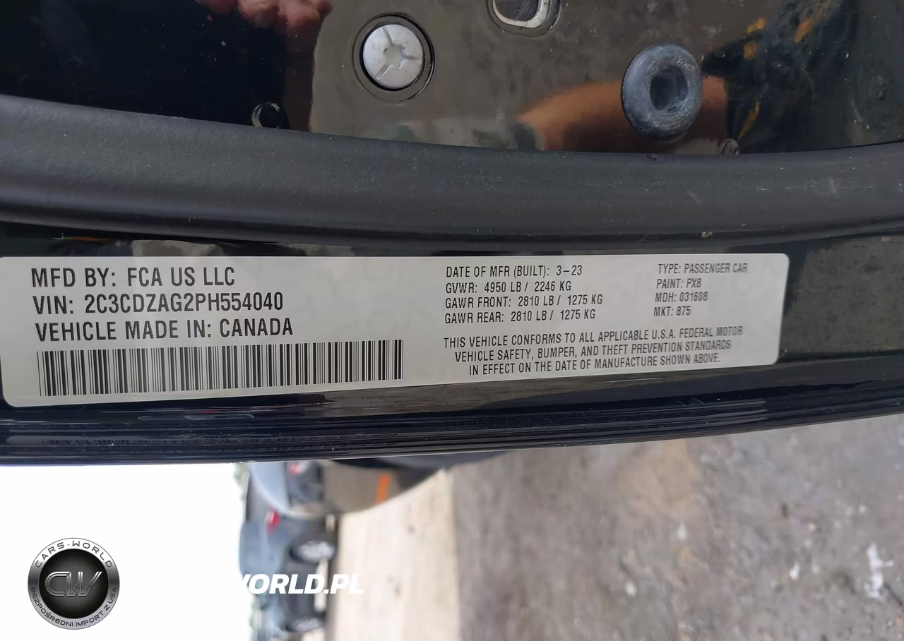 2023 Dodge Challenger Sxt VIN:2C3CDZAG2PH554040 - 9