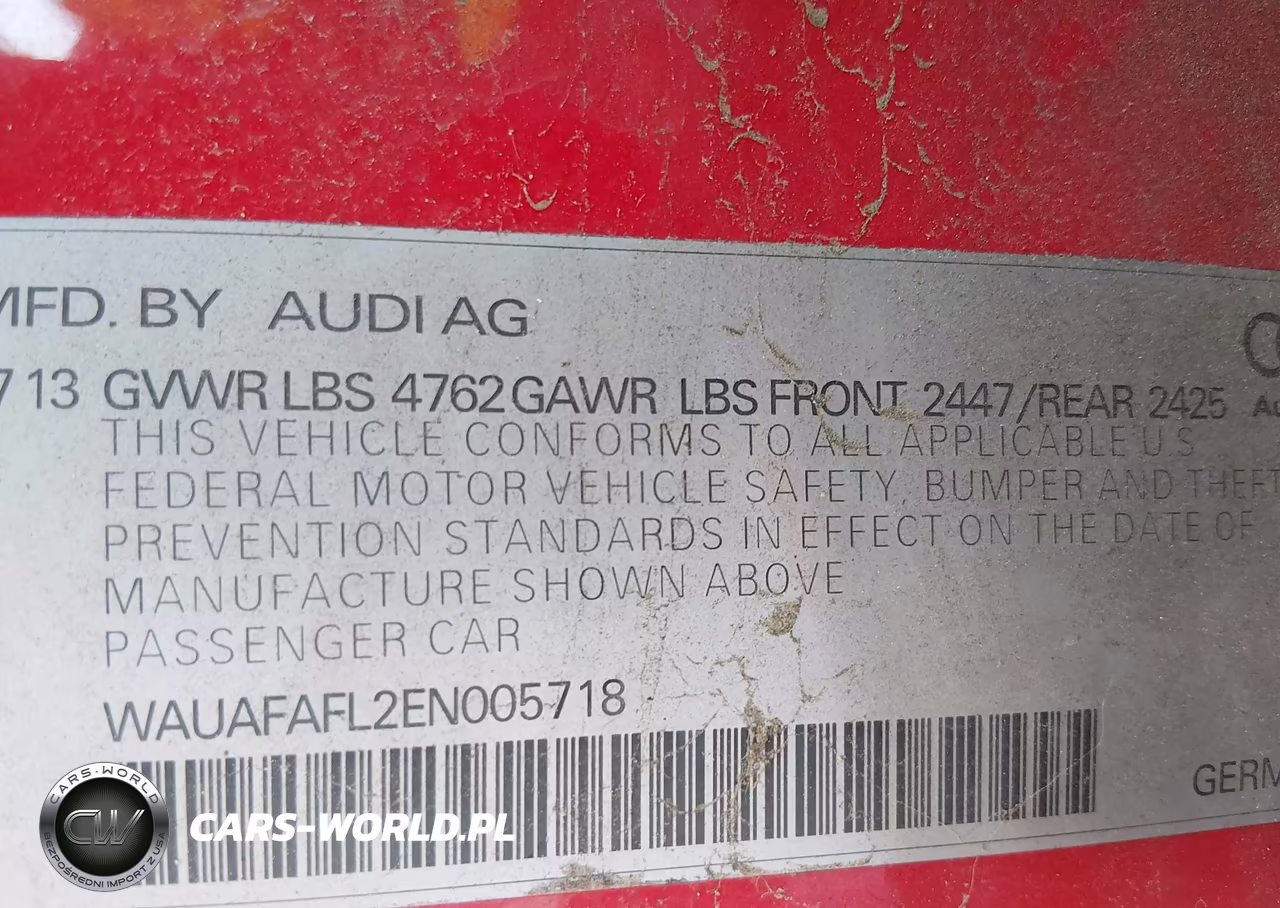 2014 Audi A4 2.0T Premium VIN:WAUAFAFL2EN005718 - 9