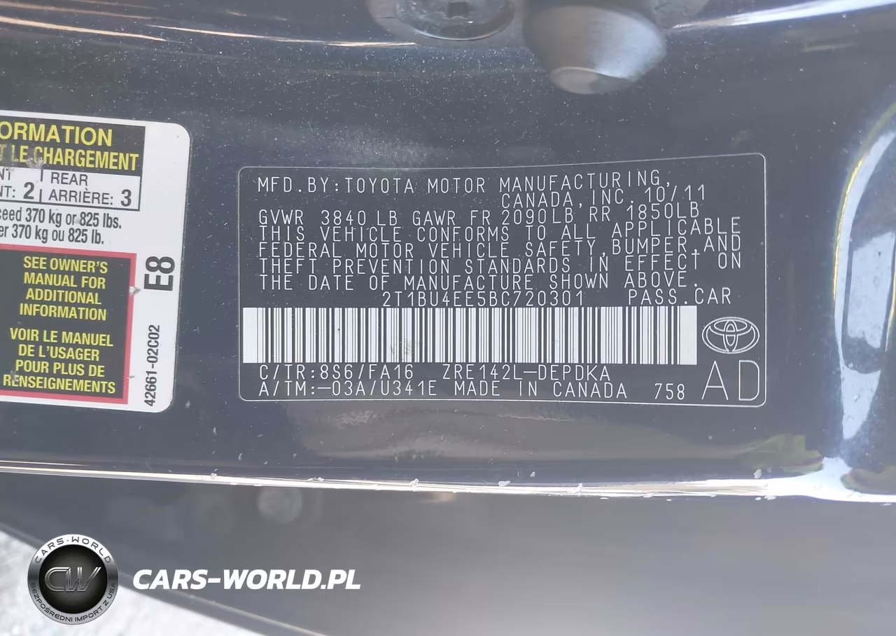 2011 Toyota Corolla VIN:2T1BU4EE5BC720301 - 9
