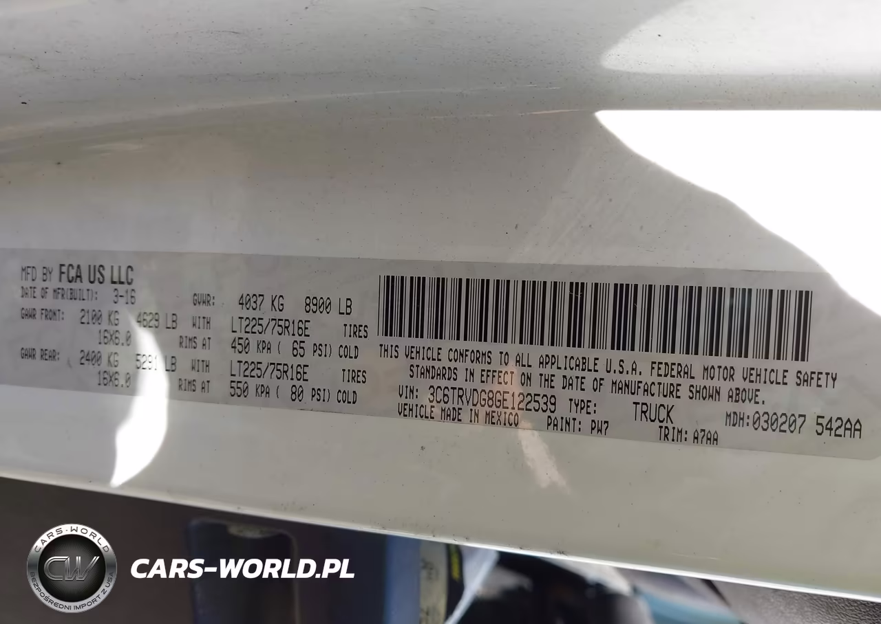 2016 Ram Promaster 2500 High Roof VIN:3C6TRVDG8GE122539 - 9
