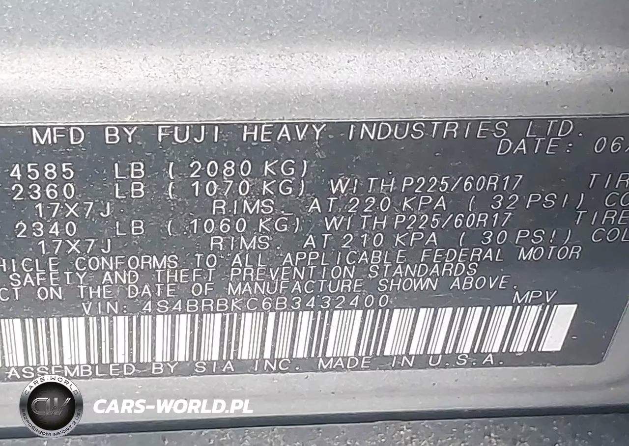 2011 Subaru Outback 2.5I Limited VIN:4S4BRBKC6B3432400 - 9