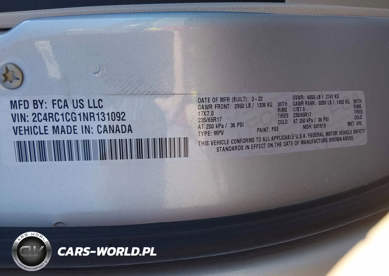 2022 Chrysler Voyager Lx VIN:2C4RC1CG1NR131092 - 9
