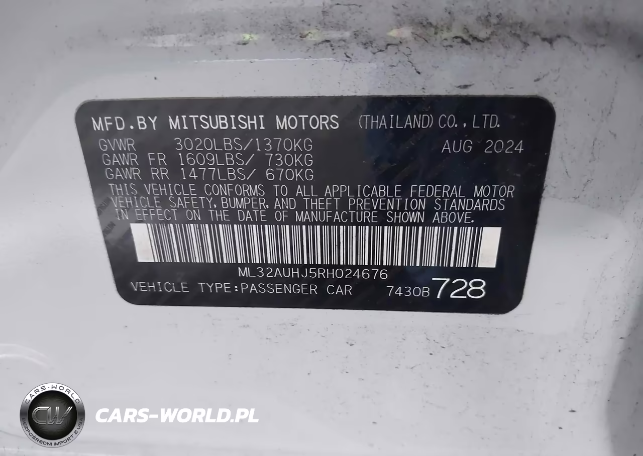 2024 Mitsubishi Mirage Es-Le VIN:ML32AUHJ5RH024676 - 9