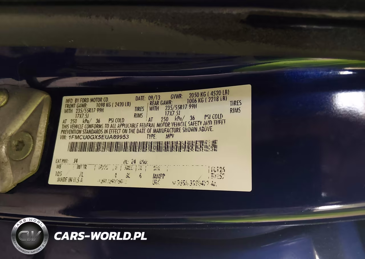 2014 Ford Escape Se VIN:1FMCU0GX5EUA89953 - 9