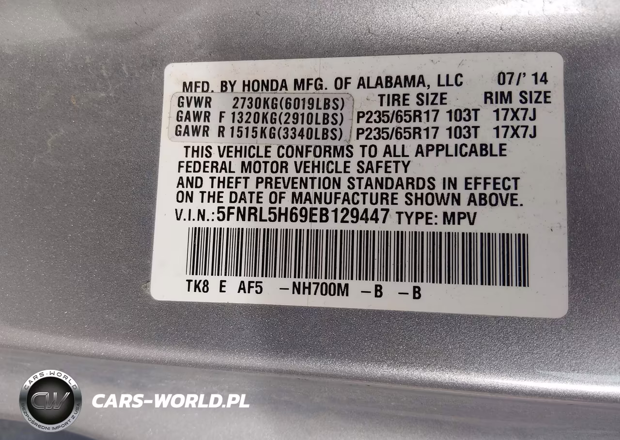 2014 Honda Odyssey Exl VIN:5FNRL5H69EB129447 - 9