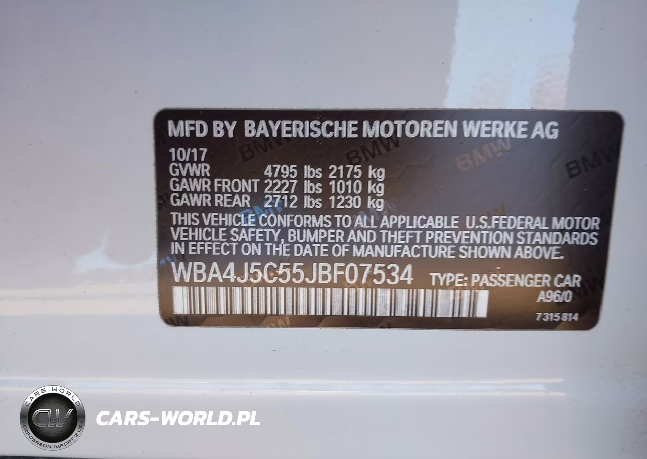 2018 BMW 440I Gran Coupe VIN:WBA4J5C55JBF07534 - 9
