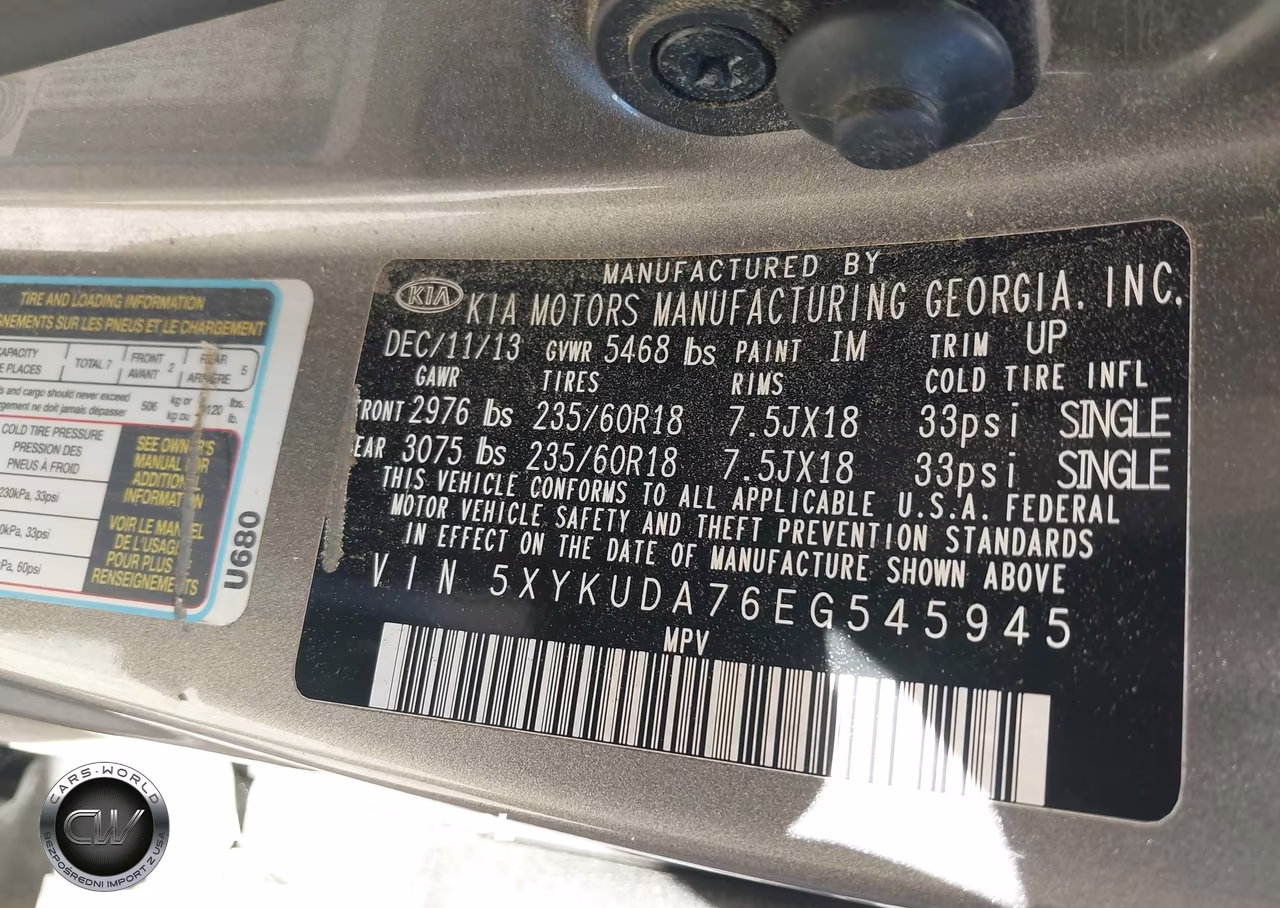 2014 Kia Sorento Ex V6 VIN:5XYKUDA76EG545945 - 9