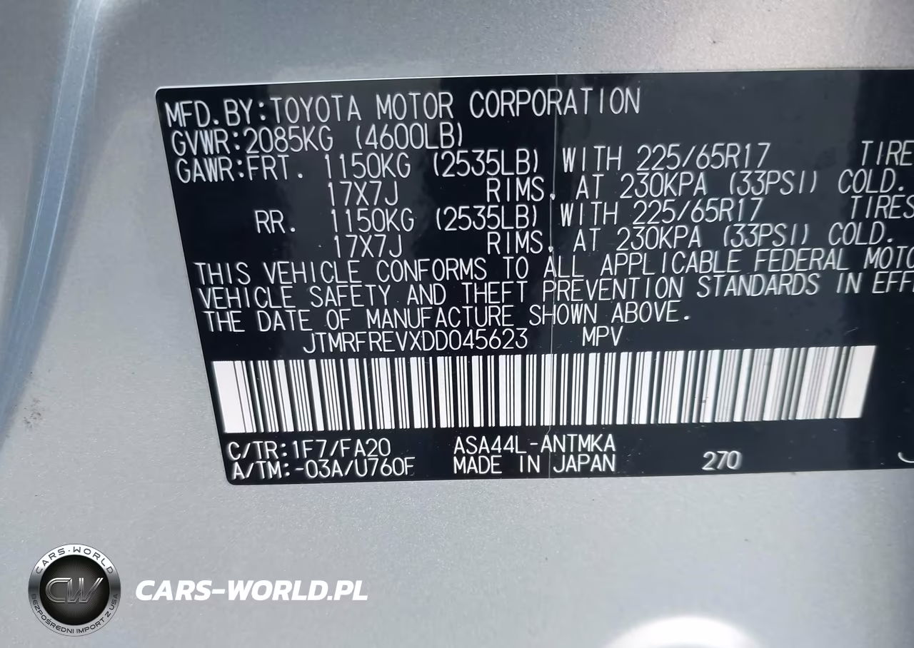 2013 Toyota Rav4 Xle VIN:JTMRFREVXDD045623 - 9