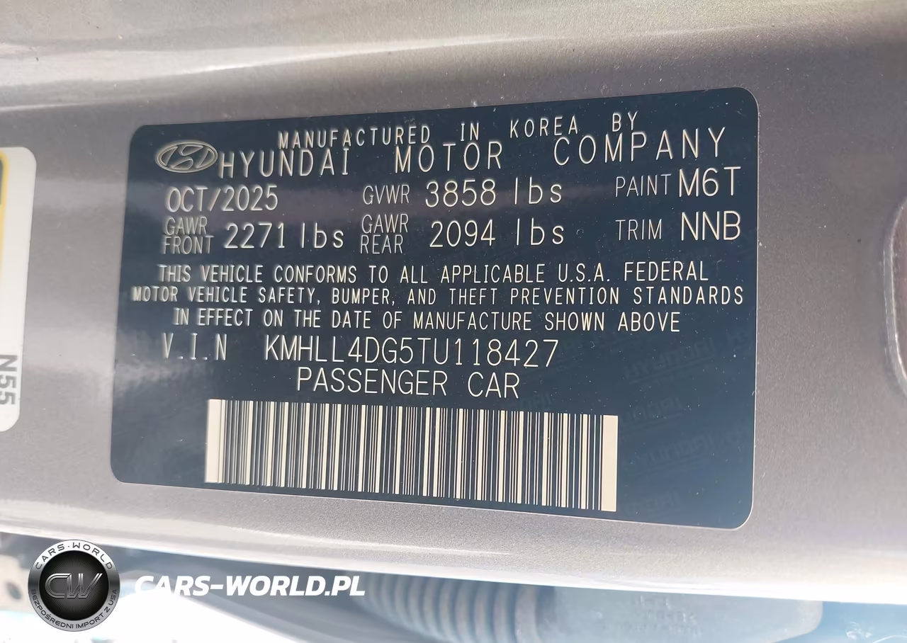 2026 Hyundai Elantra Se VIN:KMHLL4DG5TU118427 - 9