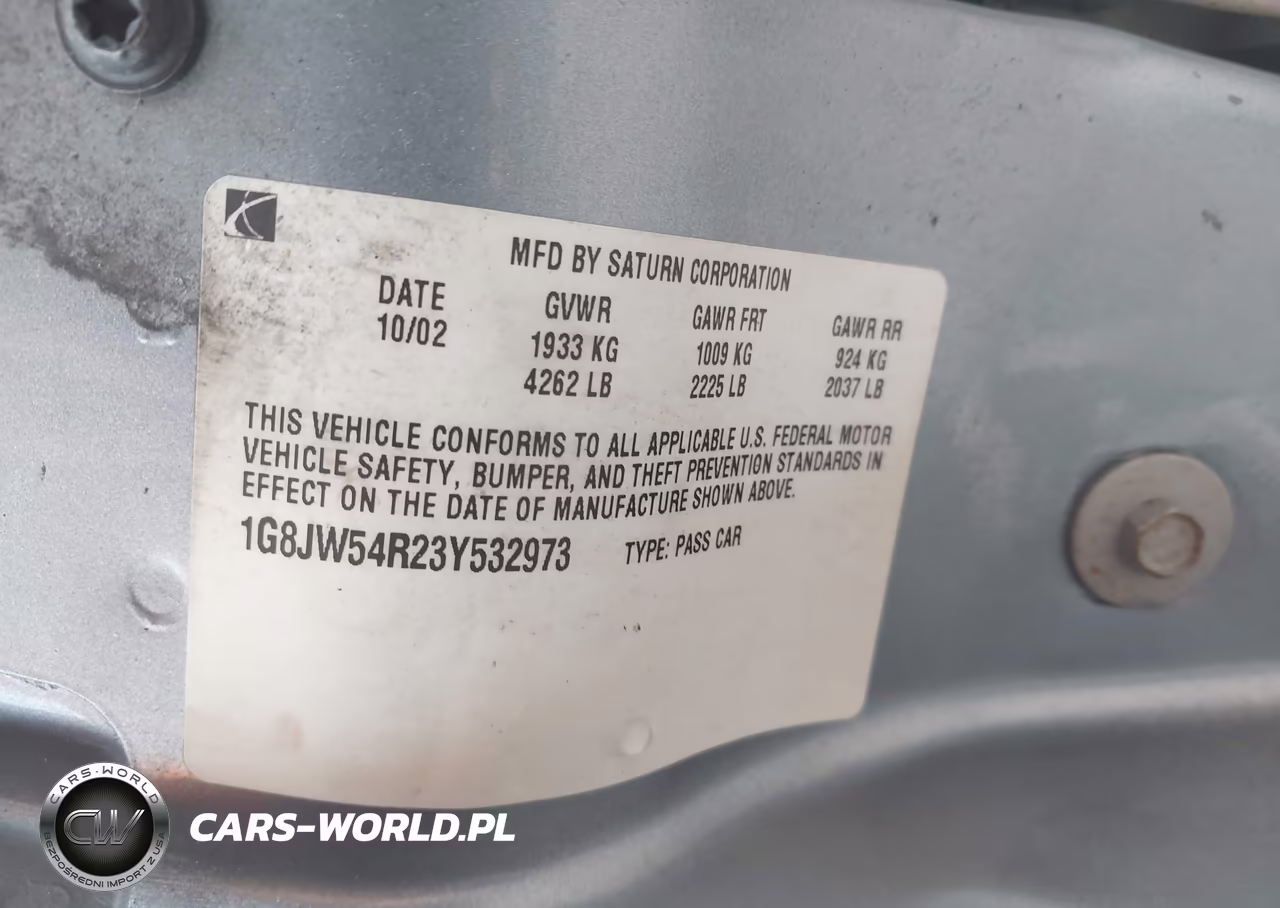 2003 Saturn L-Series L300 VIN:1G8JW54R23Y532973 - 9