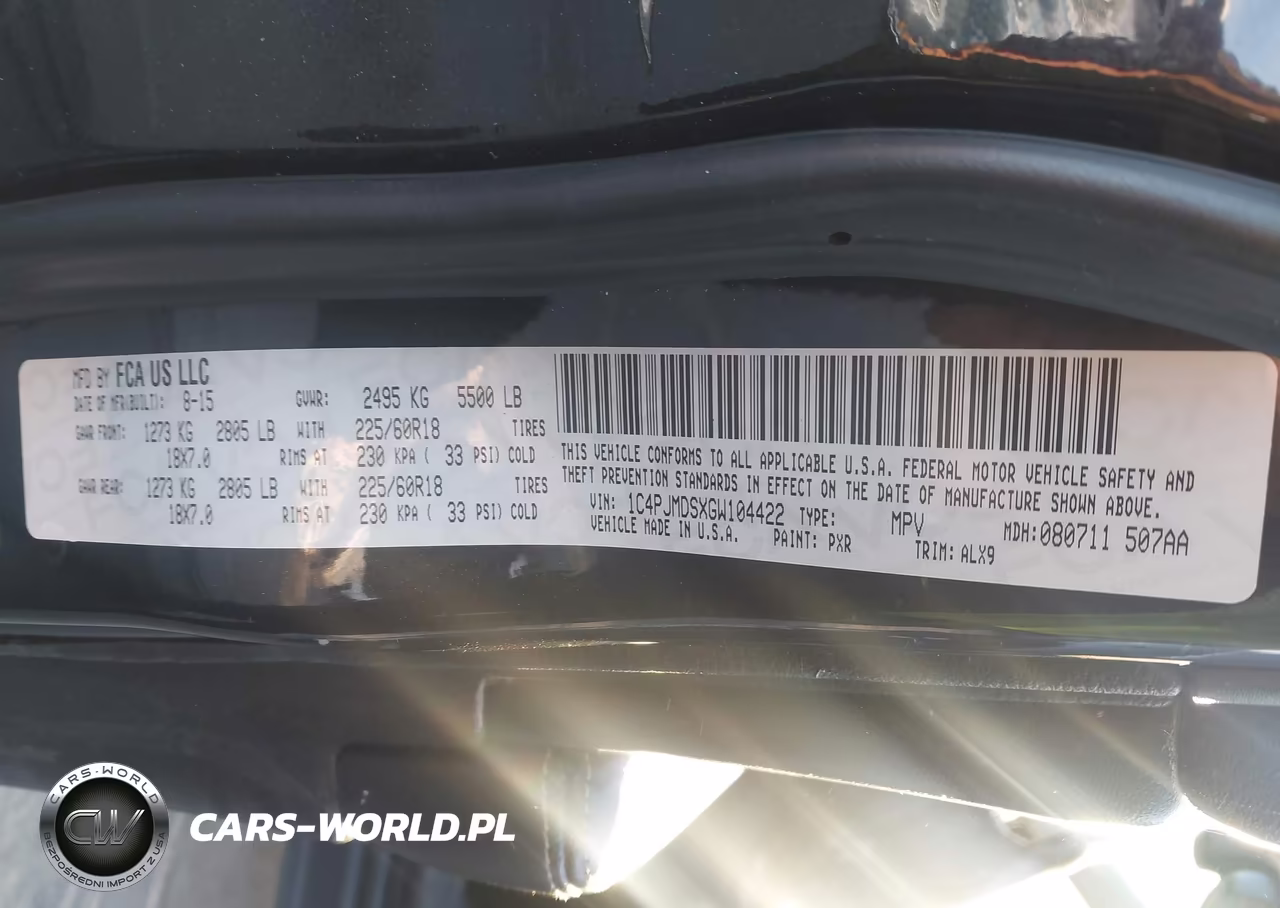 2016 JEEP CHEROKEE LIMITED VIN:1C4PJMDSXGW104422 - 9