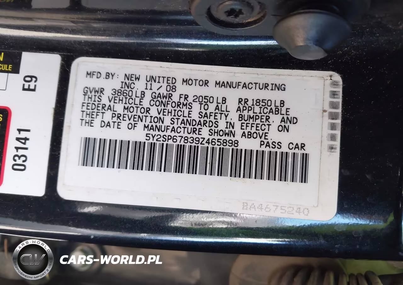 2009 Pontiac Vibe VIN:5Y2SP67839Z465898 - 9