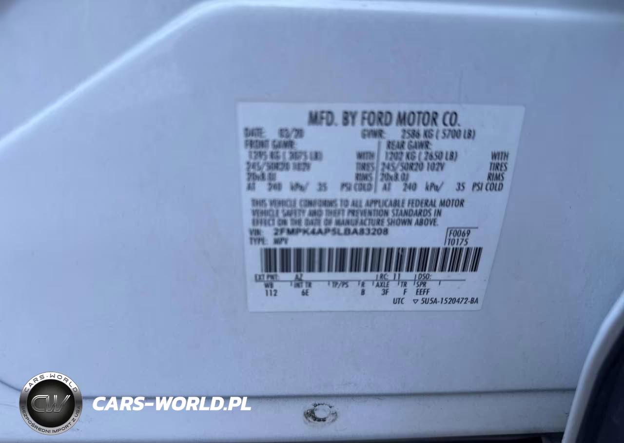 2020 Ford Edge St VIN:2FMPK4AP5LBA83208 - 9