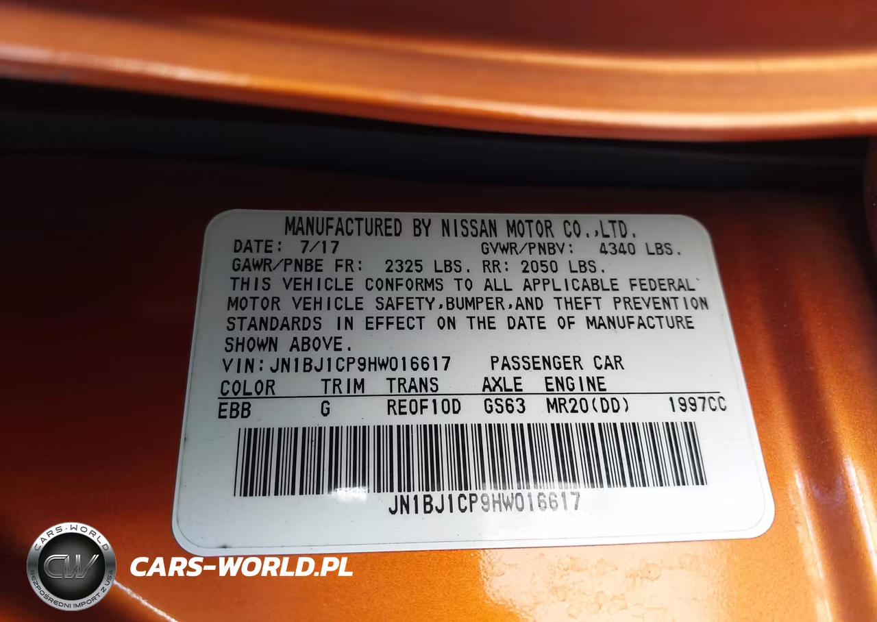 2017 NISSAN ROGUE SPORT SL VIN:JN1BJ1CP9HW016617 - 9