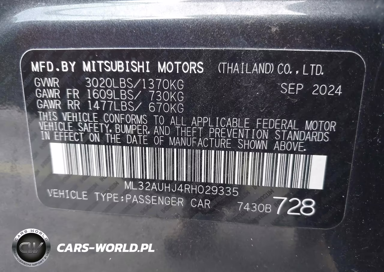 2024 Mitsubishi Mirage Es-Le VIN:ML32AUHJ4RH029335 - 9