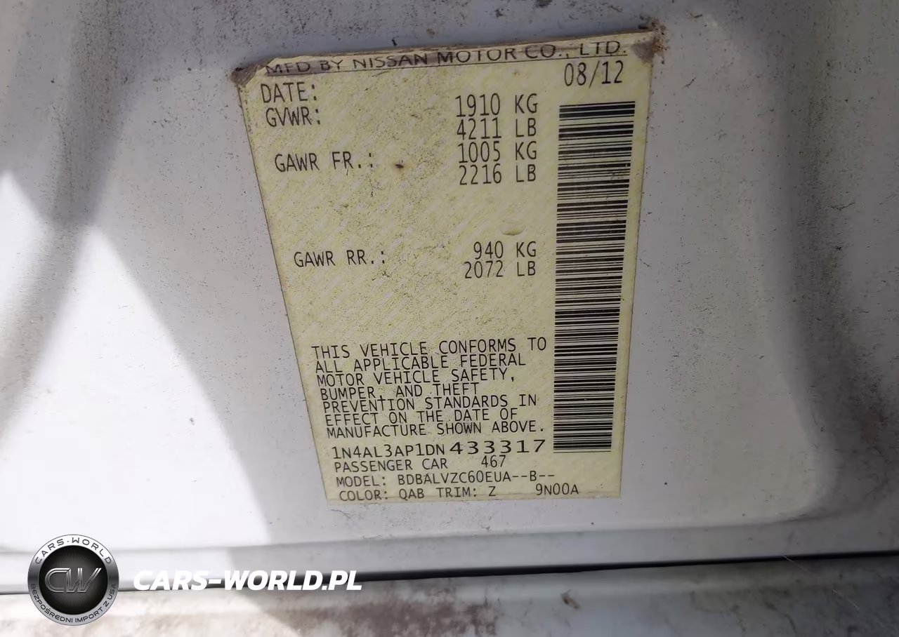 2013 Nissan Altima 2.5 Sl VIN:1N4AL3AP1DN433317 - 9