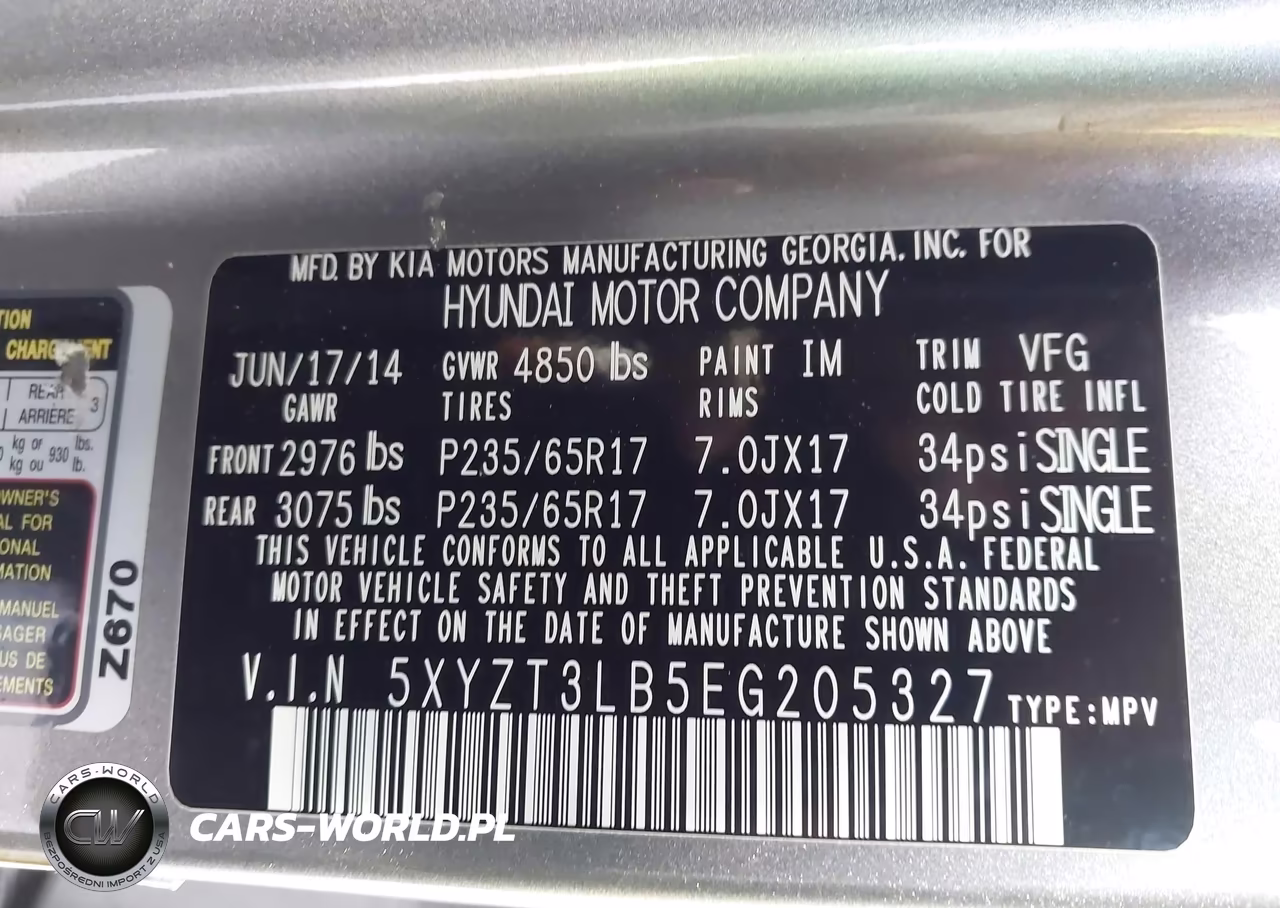2014 Hyundai Santa Fe Sport 2.4L VIN:5XYZT3LB5EG205327 - 9