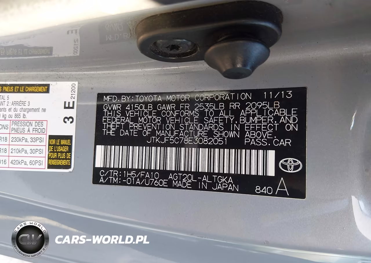 2014 Scion Tc VIN:JTKJF5C78E3082051 - 9