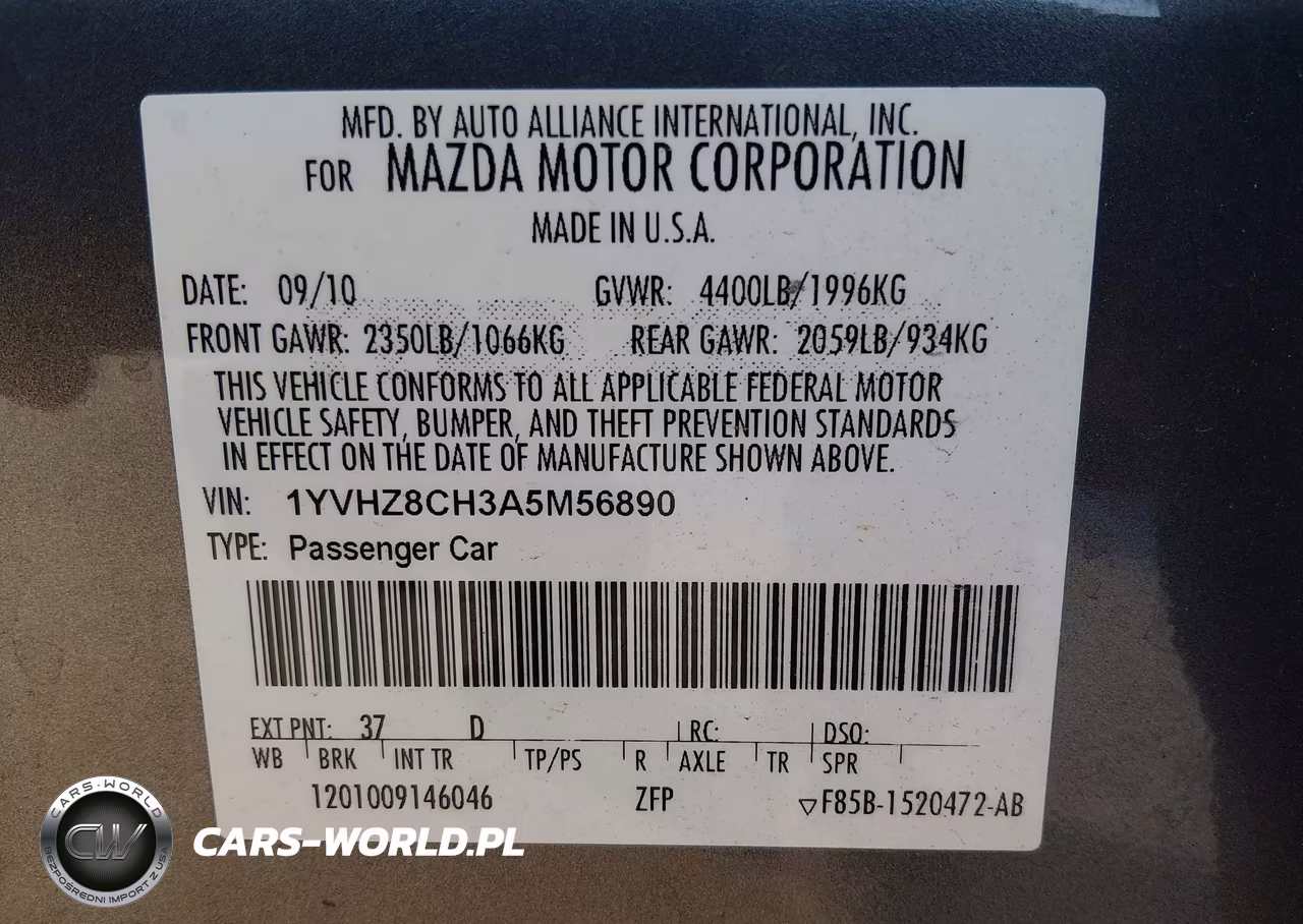 2010 Mazda Mazda6 I Touring Plus VIN:1YVHZ8CH3A5M56890 - 9