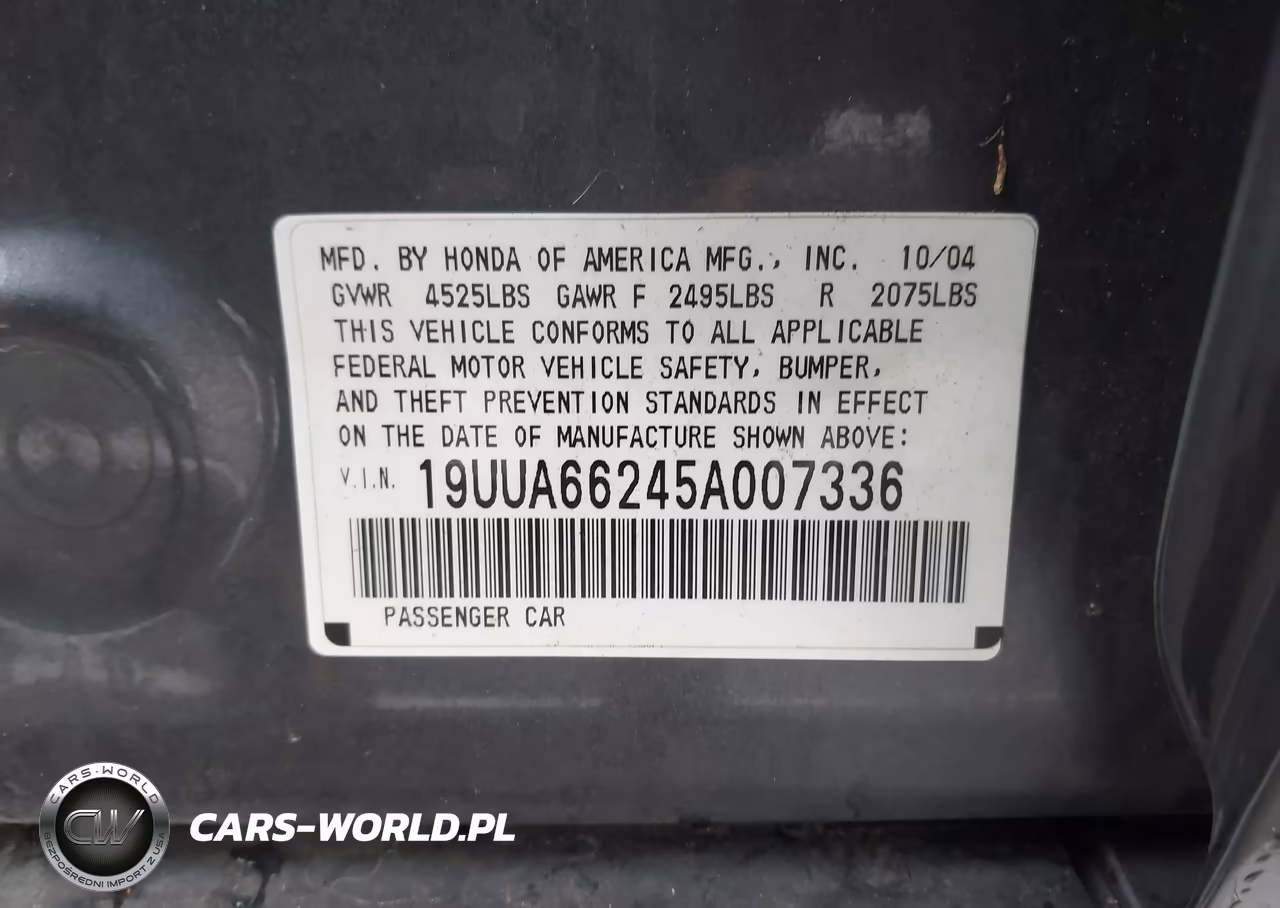 2005 Acura Tl VIN:19UUA66245A007336 - 12