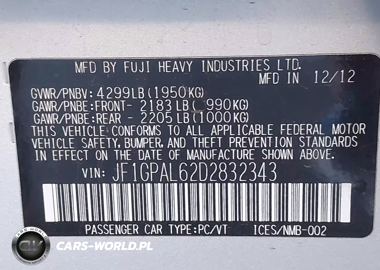2013 Subaru Impreza 2.0I Sport Premium VIN:JF1GPAL62D2832343 - 9