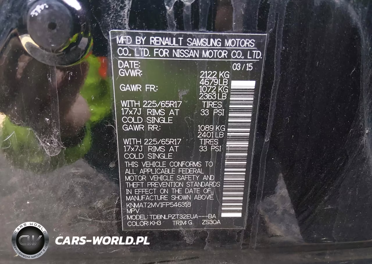 2015 Nissan Rogue S VIN:KNMAT2MV1FP546318 - 9