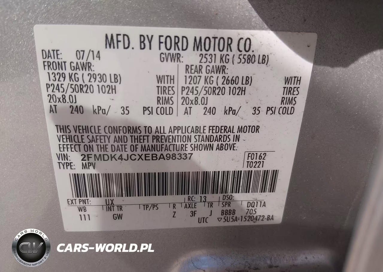 2014 Ford Edge Sel VIN:2FMDK4JCXEBA98337 - 9