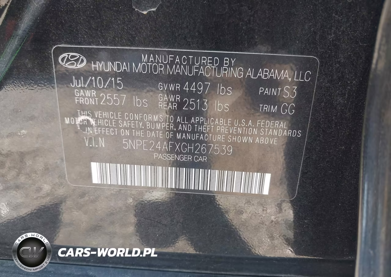 2016 Hyundai Sonata Se VIN:5NPE24AFXGH267539 - 9