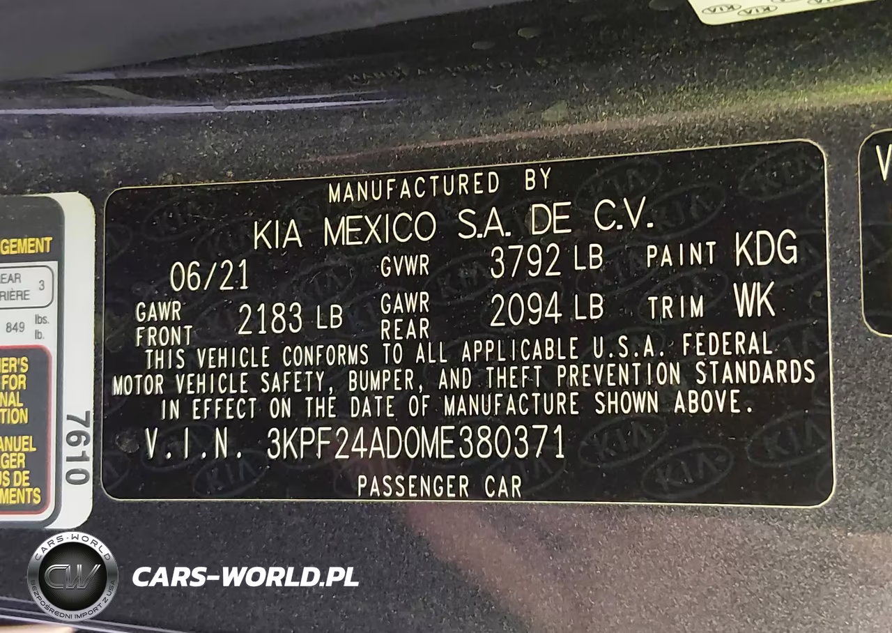 2021 Kia Forte Lxs VIN:3KPF24AD0ME380371 - 9