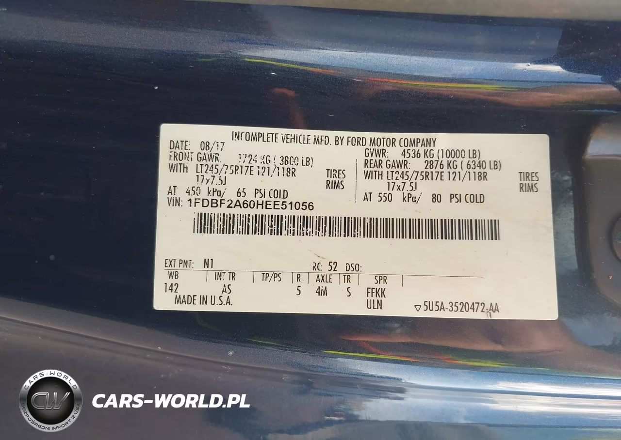 2017 Ford F-250 Xl VIN:1FDBF2A60HEE51056 - 9