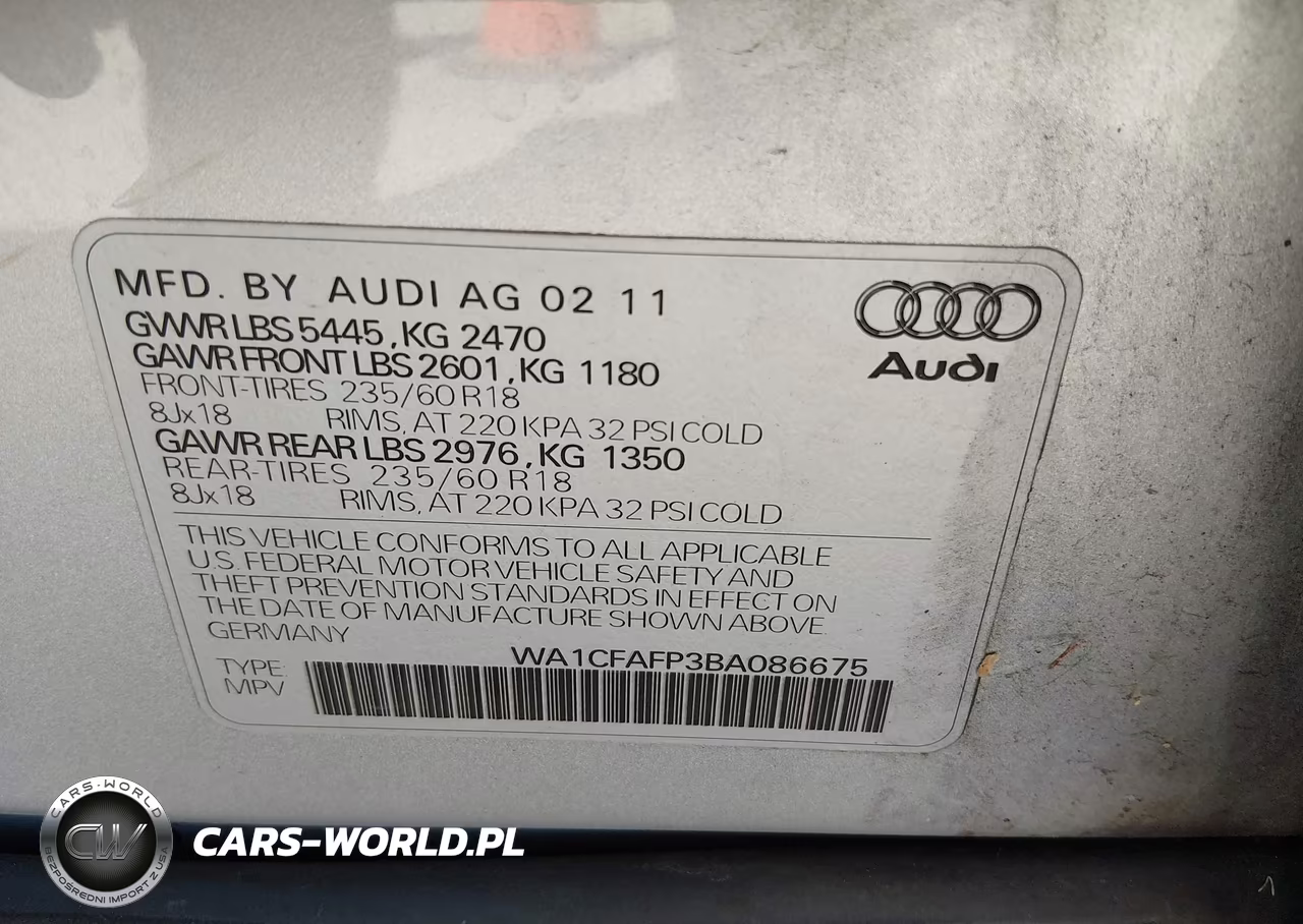 2011 Audi Q5 2.0T Premium VIN:WA1CFAFP3BA086675 - 9