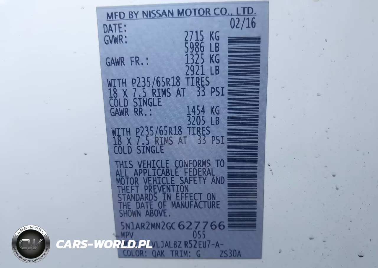 2016 Nissan Pathfinder Platinum-S-Sl-Sv VIN:5N1AR2MN2GC627766 - 9